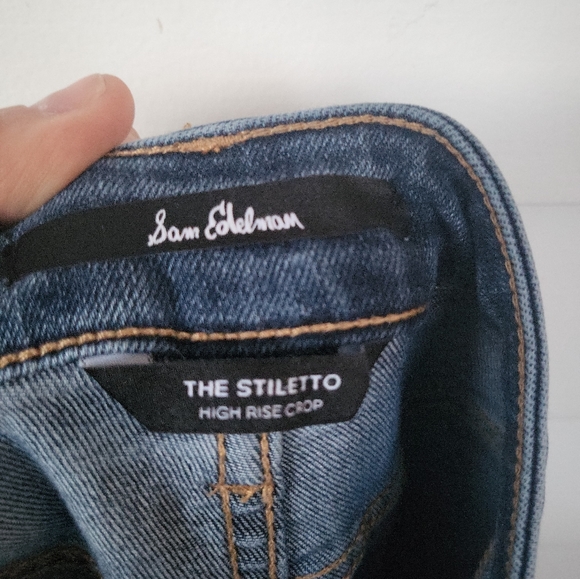 Sam Edelman Stiletto High Rise Crop Jeans Size 8/29 - Picture 3 of 6